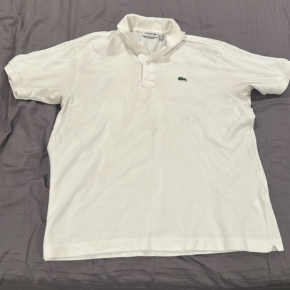 White polo Lacoste XXL